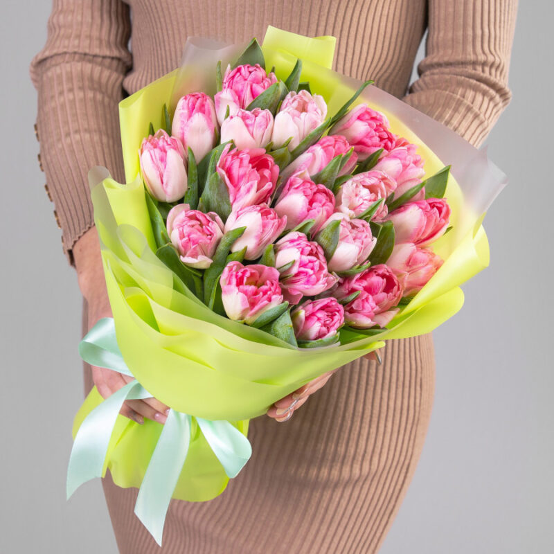 Розовые Пионовидные Тюльпаны